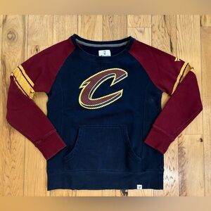Women’s Cleveland Cavaliers NBA Fanatics Sweatshirt Maroon Navy Gold Size Small